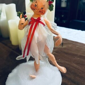 Festive Fairy Doll with Red Ribbon